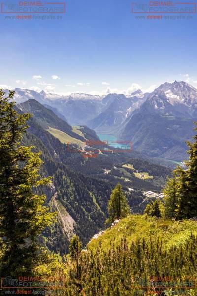 Blick vom Kehlstein auf den Königssee Hochformat